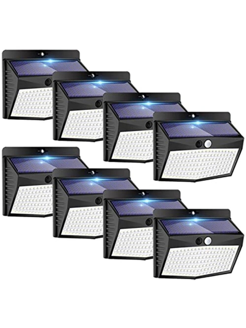 Solar Outdoor Lights Motion Sensor 138 LED Waterproof Security Wall Lights Black